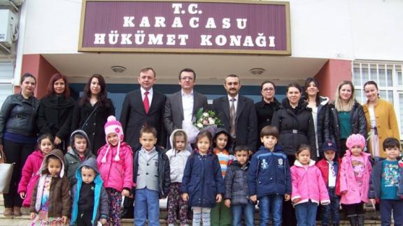 İlçe Milli Eğitim Müdürümüz ve Karacasu Anaokulunun Kaymakamlık Ziyaretleri