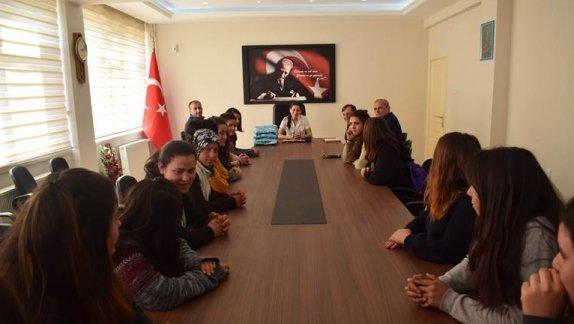 Karacasu Mesleki ve Teknik Eğitim Anadolu Lisesi Öğrencileri Kaymakamımızı Ziyaret Etti.